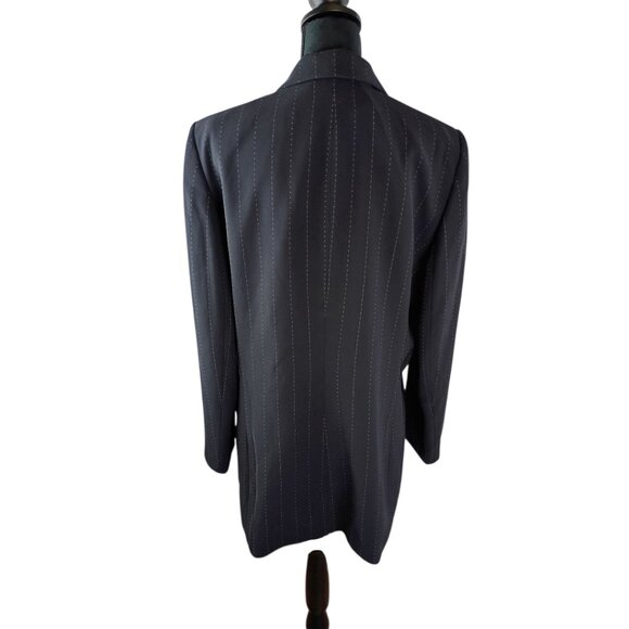 LE SUIT Women's Vintage Winter Warm Maxi Coat Blazer Black Polyester Formal - Picture 2 of 4